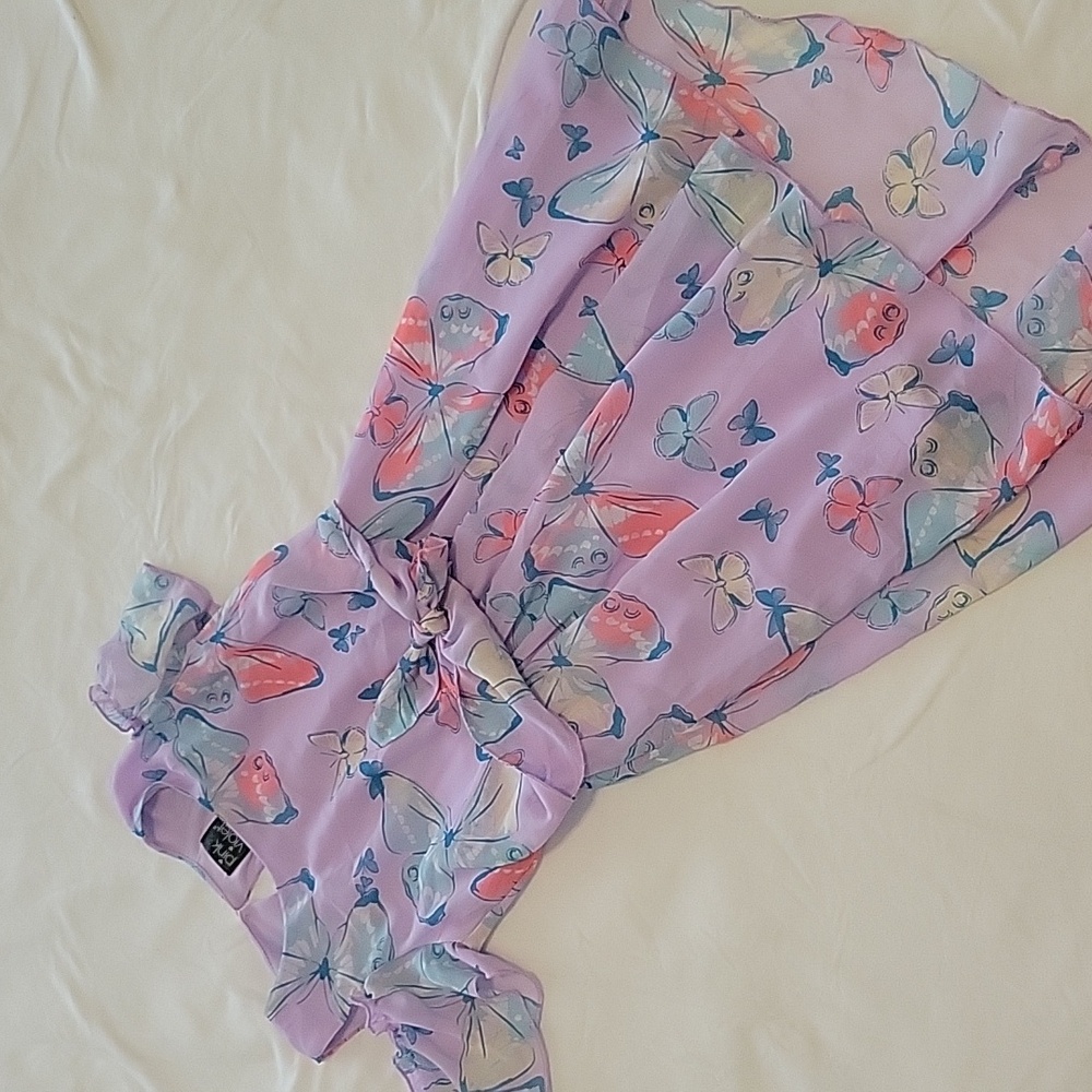 Girls butterfly high low dress